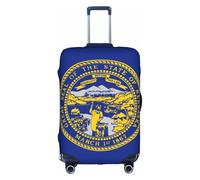 hgnbcsa Nebraska Flag Printed Luggage Wrap, Anti Scratch Trunk Skin, Double Sided Pattern Sleeve, for Airport Transit