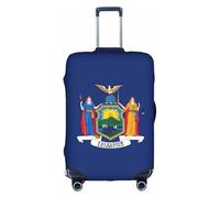 hgnbcsa New York Flag Printed Luggage Wrap, Anti Scratch Trunk Skin, Double Sided Pattern Sleeve, for Airport Transit