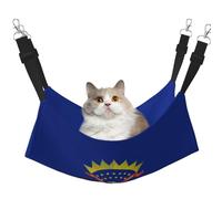 hgnbcsa North Dakota State Flag Cat Nap Bed & Window Perch Hammock, Soft Washable Pet Lounge For Indoor Cats, Adjustable Straps