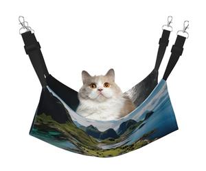 hgnbcsa Norway Islands Cat Nap Bed & Window Perch Hammock, Soft Washable Pet Lounge For Indoor Cats, Adjustable Straps