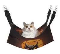 hgnbcsa Owl Pumpkin Happy Halloween 1 Cat Nap Bed & Window Perch Hammock, Soft Washable Pet Lounge For Indoor Cats, Adjustable Straps