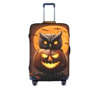 hgnbcsa Owl Pumpkin Happy Halloween 1 Printed Luggage Wrap, Anti Scratch Trunk Skin, Double Sided Pattern Sleeve, for Airport Transit