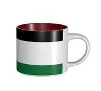 hgnbcsa Palestinian Flag Print Full Wrap Printed Mugs, Large Capacity Ceramic Mugs, with Non-Slip Bottom for Home Kitchen Office
