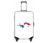 hgnbcsa Panama Flag Map Printed Luggage Wrap, Anti Scratch Trunk Skin, Double Sided Pattern Sleeve, for Airport Transit