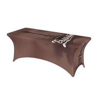 hgnbcsa Parisian Coffee Eiffel Tower Full Print Stretch Rectangular Tablecloth 6ft Elastic Table Cover For Buffet Party Wedding