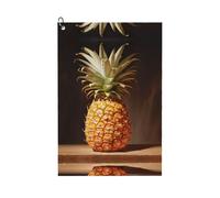 hgnbcsa Pineapple Painting Print Large Golf Towel 24x16in With With Carabiner Clip, Ultra Absorbent Portable Towels For Golf Bags