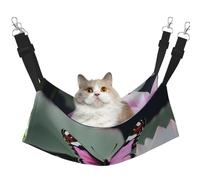 hgnbcsa Pink Butterfly 1 Cat Nap Bed & Window Perch Hammock, Soft Washable Pet Lounge For Indoor Cats, Adjustable Straps