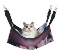 hgnbcsa Pink Butterfly Cat Nap Bed & Window Perch Hammock, Soft Washable Pet Lounge For Indoor Cats, Adjustable Straps