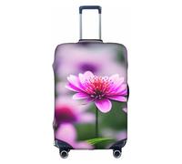 hgnbcsa Pink Flower Purple Butterfly 1 Printed Luggage Wrap, Anti Scratch Trunk Skin, Double Sided Pattern Sleeve, for Airport Transit