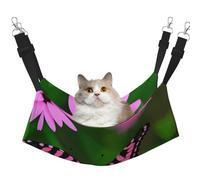 hgnbcsa Pink Flower Purple Butterfly Cat Nap Bed & Window Perch Hammock, Soft Washable Pet Lounge For Indoor Cats, Adjustable Straps