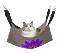 hgnbcsa Purple Flower Cat Nap Bed & Window Perch Hammock, Soft Washable Pet Lounge For Indoor Cats, Adjustable Straps