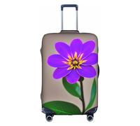 hgnbcsa Purple Flower Printed Luggage Wrap, Anti Scratch Trunk Skin, Double Sided Pattern Sleeve, for Airport Transit