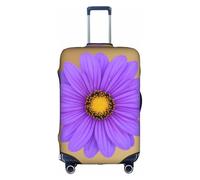 hgnbcsa Purple Flower Printed Luggage Wrap, Anti Scratch Trunk Skin, Double Sided Pattern Sleeve, for Airport Transit