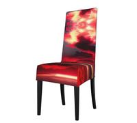hgnbcsa Red Sky at Night Starry Printed Dining Chair Covers Stretch Parson Slipcovers for Hotel Wedding Banquet Home Decor