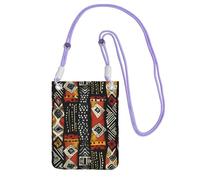 Hgnbcsa Rich Red Black Geo Stripe Print Small Crossbody Bags For Women, Mini Cell Phone Cross Body Purses Travel Wallet Purses