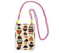 Hgnbcsa Rustic Black Terracotta Art Print Small Crossbody Bags For Women, Mini Cell Phone Cross Body Purses Travel Wallet Purses