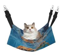 hgnbcsa Sea Turtles Cat Nap Bed & Window Perch Hammock, Soft Washable Pet Lounge For Indoor Cats, Adjustable Straps