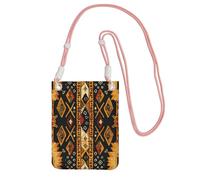 Hgnbcsa Sharp Tan Black Geo Stripe Print Small Crossbody Bags For Women, Mini Cell Phone Cross Body Purses Travel Wallet Purses