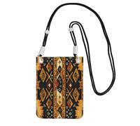 Hgnbcsa Sharp Tan Black Geo Stripe Print Small Crossbody Bags For Women, Mini Cell Phone Cross Body Purses Travel Wallet Purses