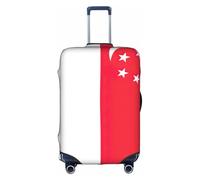 hgnbcsa Singapore Flag Printed Luggage Wrap, Anti Scratch Trunk Skin, Double Sided Pattern Sleeve, for Airport Transit
