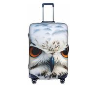 hgnbcsa Snowy Owl Eyes Printed Luggage Wrap, Anti Scratch Trunk Skin, Double Sided Pattern Sleeve, for Airport Transit