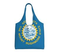 Hgnbcsa South Dakota Flag Canvas Shoulder Bag For Women, Large Spacious Tote For Everyday Commute Grocery Shopping Travel