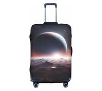 hgnbcsa Space Planet Printed Luggage Wrap, Anti Scratch Trunk Skin, Double Sided Pattern Sleeve, for Airport Transit