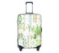 hgnbcsa Springtime Herb Garden Printed Luggage Wrap, Anti Scratch Trunk Skin, Double Sided Pattern Sleeve, for Airport Transit