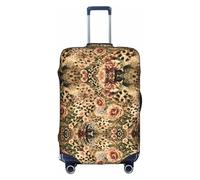 hgnbcsa Striped Leopard Printed Luggage Wrap, Anti Scratch Trunk Skin, Double Sided Pattern Sleeve, for Airport Transit