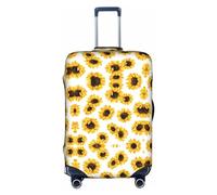 hgnbcsa Sunflower Printed Luggage Wrap, Anti Scratch Trunk Skin, Double Sided Pattern Sleeve, for Airport Transit