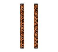 Hgnbcsa Tiger Stripes Orange Pattern Magic Tape Handle Cover 2pcs for Appliances, Refrigerator Microwave Oven Dishwasher Cover