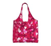 Hgnbcsa Valentine'S Day Love Heart Canvas Shoulder Bag For Women, Large Spacious Tote For Everyday Commute Grocery Shopping Travel