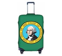 hgnbcsa Washington Flag Printed Luggage Wrap, Anti Scratch Trunk Skin, Double Sided Pattern Sleeve, for Airport Transit