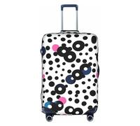 hgnbcsa White Polka dot Printed Luggage Wrap, Anti Scratch Trunk Skin, Double Sided Pattern Sleeve, for Airport Transit