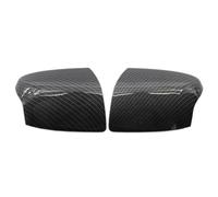 HGNMPGVVTZ 2PCS Carbon Fiber Gloss Black Side Rearview Mirror Cover Caps For F&ord For Focus MK2 2005 2006 2007 2008 Car Styling Accessories (Carbon look)