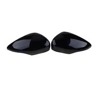 HGNMPGVVTZ For F&ord For Fiesta 2009 2010 2011 2012 2013 2014 2015 2016 2017 L/R Gloss Black Rearview Side View Mirror Cover Caps Case Shell (Pair)