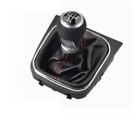 HGNMPGVVTZ for VW for Golf 5/6 MK5/6 for Scirocco 2009 Car Gear Shift Knob Lever Pen 5 6 Speed Boot Cover Gaitor(Silver 5 Speed)