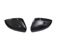 HGNMPGVVTZ For VW For Polo MK5 6R 6C Side Rear View Mirror Cover Replacement Shell Trim Black Red Side Mirror Caps Accessories (Glass Black 1 pair)