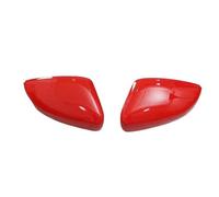 HGNMPGVVTZ For VW For Polo MK5 6R 6C Side Rear View Mirror Cover Replacement Shell Trim Black Red Side Mirror Caps Accessories (Red 1 pair)