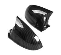 HGNMPGVVTZ Rearview Mirror Cover Gloss Black/Carbon Fiber Side Wing Mirror Cap Case Trim Style Car Accessories For VW For Golf 5 MK5 2003-2009 (Carbon Fiber Pattern)