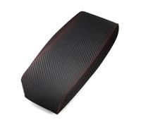 HGNMPGVVTZ Soft Carbon Texture Leather Armrest Cover For Toyota For Prius 2004-2009 Car Center Control Armrest Box Skin Cover Sticker Trim(Red line)
