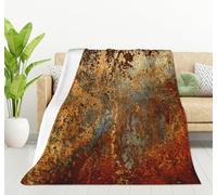 HGOD DESIGNS Brown Rust Colorful Metal Rusty Steel Iron Structure Blanket Throw Blanket Soft Comfortable for Sofa Chair Bed Office 50" x60
