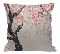 HGOD DESIGNS Cushion Cover Japanese Cherry Blossom Tree,Throw Pillow Case Home Decorative for Men/Women Living Room Bedroom Sofa Chair 18X18 Inch Pillowcase 45X45cm