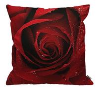 HGOD DESIGNS Cushion Cover Red Rose,Throw Pillow Case Home Decorative for Men/Women Living Room Bedroom Sofa Chair 18X18 Inch Pillowcase 45X45cm