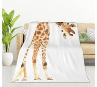 HGOD DESIGNS Giraffe Blanket Smooth Soft Wild Animal Watercolor Print Throw Blanket for Sofa Chair Bed Office 100x130cm