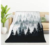 HGOD DESIGNS Mountains Landscape Blanket for Women, Lightweight Soft Fleece Flannel Throw Blanket Trees Sofa Couch Living Room 130x150cm