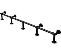 HGOuhK Bar Foot Rail Kit Bar Foot Rail Kit, for Indoor & Outdoor, Rails for Restaurant Kitchen Library Counter(Schwarz,3.5M/11.48FT)