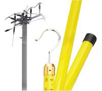 HGOuhK High Voltage Discharge Rod Measuring Stick，Lightweight Epoxy Resin Survey Pole with Carrying Bag(Yellow,6m/19.7ft)