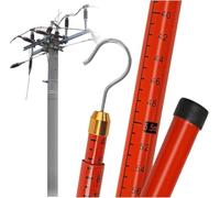 HGOuhK High Voltage Discharge Rod Measuring Stick，Lightweight Epoxy Resin Survey Pole with Carrying Bag(Orange,6m/19.7ft)