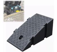 HGOuhK Kerb Ramps Plastic ramp, portable ramp board for vehicles, wheelchairs, bicycles, and door thresholds Curb Ramp Ramp(Schwarz,25x40x16cm)